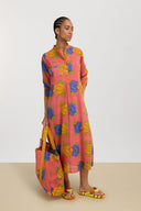 Kurta Lunga - Big Flower Old Pink