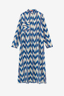 Kurta Lunga - Ikat Arrow Blue