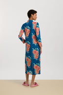 Long Kurta - Leopard Flower Dark Teal