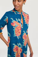 Kurta Lunga - Leopard Flower Dark Teal