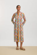 Kurta Lunga Aperta - Hima Plumbago