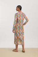Long Open Kurta - Hima Plumbago