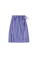 Kurta Lunga Aperta - Mini Stripes Plumbago
