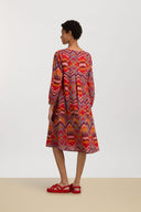 Madhu Dress - Mathura Ikat Sugar Red