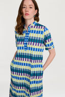 Mamta Kaftan - Kusama Checkdark Teal