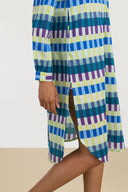 Camicia Lunga Nico - Kusama Checkdark Teal