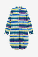 Camicia Lunga Nico - Kusama Checkdark Teal