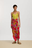 Sarong - Three Flower Red