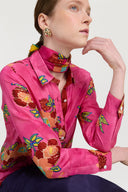 Silk Pocket Square - Dandelion Fuxia