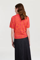 Polo Shirt - Damask Design Orange