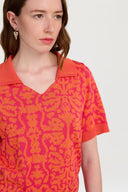Camicia Polo - Damask Design Orange