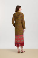 Radha Kaftan - Dragon Tiger Green Gold