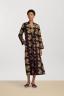 Radha Kaftan - Suiko Flower Black