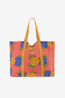 Shopping Bag - Big Flower Old Pink