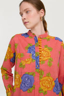 Short Kurta - Big Flower Old Pink