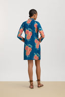 Kurta Corta - Leopard Flower Dark Teal