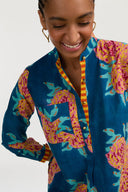 Kurta Corta - Leopard Flower Dark Teal