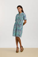 Teena Dress - Dragon Cloud Aqua