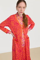 Theresa Duster - Damask Design Orange