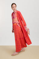 Theresa Duster - Damask Design Orange