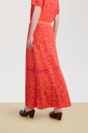 Theresa Skirt - Damask Design Orange