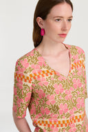 T Shirt V Neck - Japan Bounch Pink