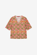 T Shirt V Neck - Japan Bounch Pink
