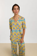 T Shirt V Neck - Japan Bounch Blue