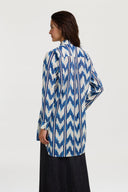 Ube Shirt -  Ikat Arrow Blue