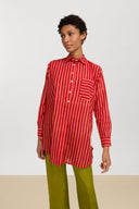 Ube Shirt - Mini Stripes Red
