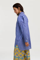 Ube Shirt - Mini Stripes Plumbago