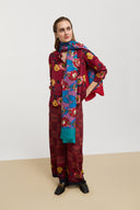 Pantaloni Burma - Kente Chess Ruby Red