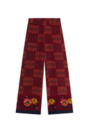 Pantaloni Burma - Kente Chess Ruby Red