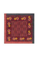 Foulard in Lana 100X100 cm - Nablus Ruby Red
