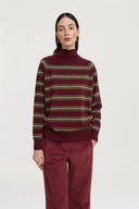 Frida Pullover - Three Stripes Maroon