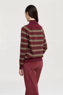 Frida Pullover - Three Stripes Maroon