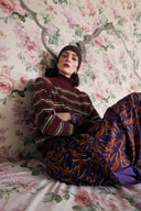 Frida Pullover - Three Stripes Maroon