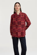 Mishima Shirt - Kente Chess Ruby