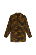 Mishima Shirt - Kente Chess Green