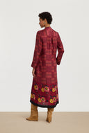 Caftano Radha - Kente Chess Ruby Red