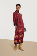 Caftano Radha - Kente Chess Ruby Red