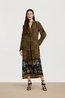 Caftano Radha - Kente Chess Green Gold