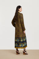 Caftano Radha - Kente Chess Green Gold