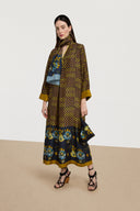Caftano Radha - Kente Chess Green Gold