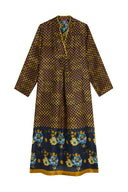 Caftano Radha - Kente Chess Green Gold