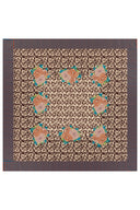 Cotton Cloth  180X180Cm - Arabesque Corolla Natural Coffee