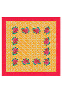 Cotton Cloth  220X220Cm - Arabesque Corolla Gold Natural