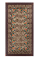 Cotton Cloth  220X350Cm - Arabesque Corolla Natural Coffee