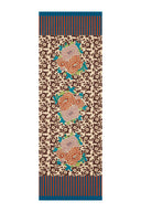 Cotton Runner  50X150 - Arabesque Corolla Natural Coffee