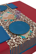 Cotton Runner  50X150 - Arabesque Corolla Natural Coffee